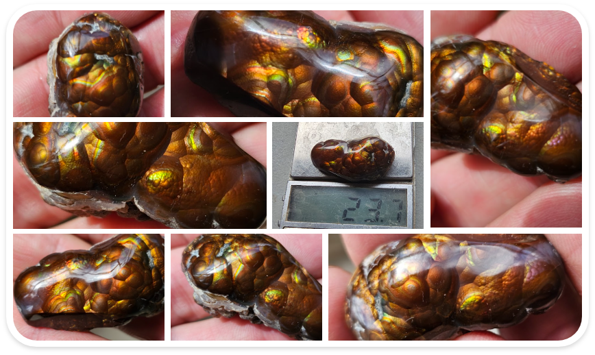 Collage of Fire Agate
