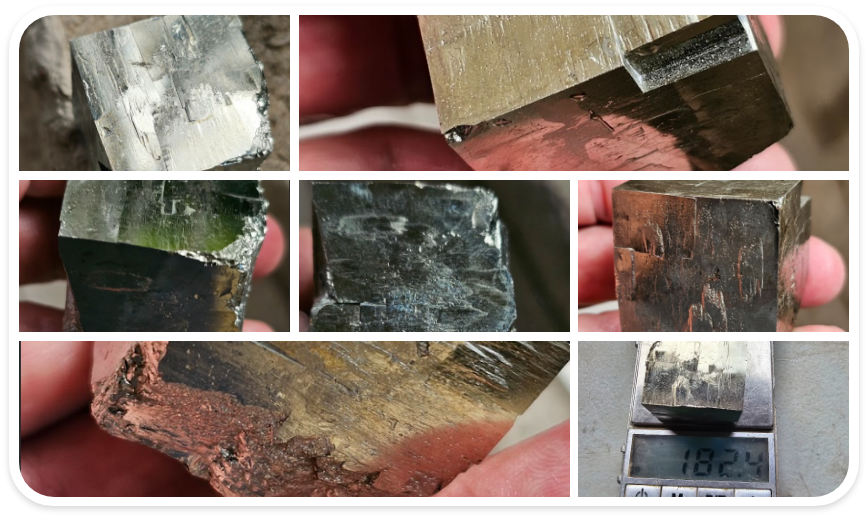 Collage of Pyrite Cube
