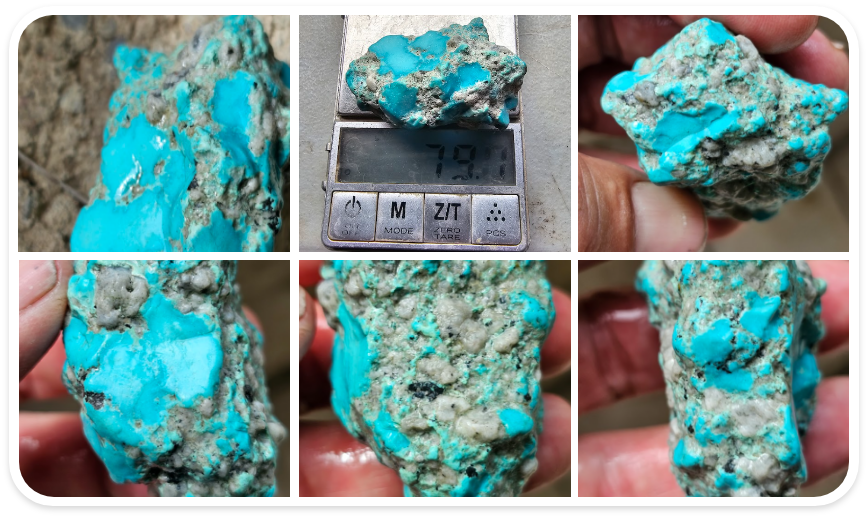 Collage of Sleeping Beauty Turquoise